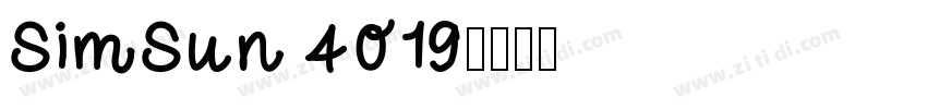 SimSun 4019字体转换